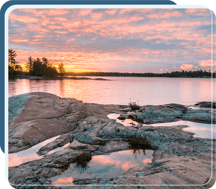 Beautiful Sunset over the waters at Georgian Bay, Image Source | Getty Images